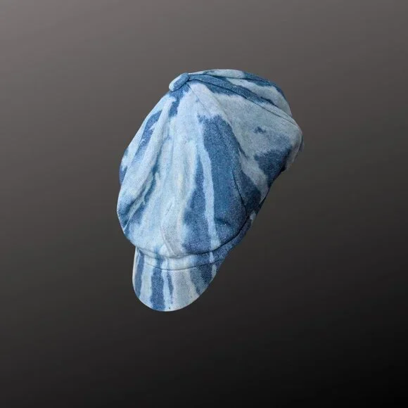 FREE SHIPPING!! One of a Kind Hand Reverse Dyed 8 Panel Newsboy Hat - Picture 5 of 5